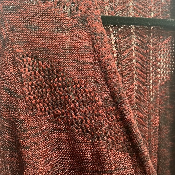 Wine colored Cardigan Size Large - Picture 2 of 4